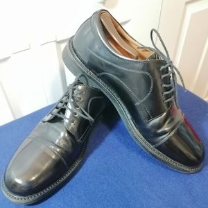 Johnston&Murphy Blck Leather Cap Toe Shoes Sz 11M